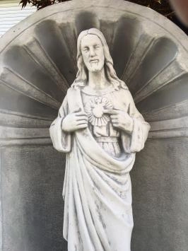 Jésus en prière chapelle - Sacré Coeur - pierre - 95 cm - classique